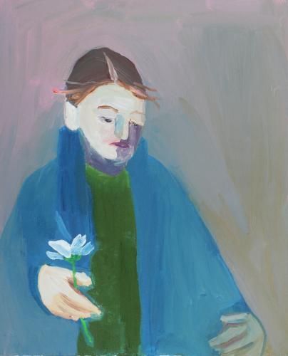 Woman Holding a Flower, 2002